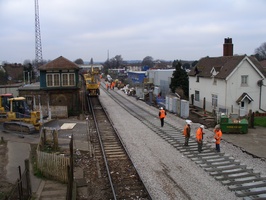 Track relaying - Havant station